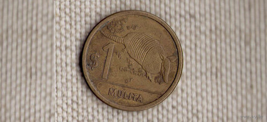 Уругвай 1 песо(мулита) 2011/фауна(Ab*)