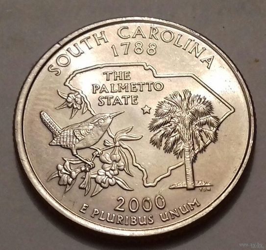 25 центов, квотер США, штат Южная Каролина, P D